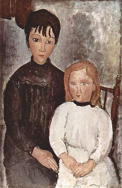Amedeo Modigliani Zwei Madchen oil painting picture